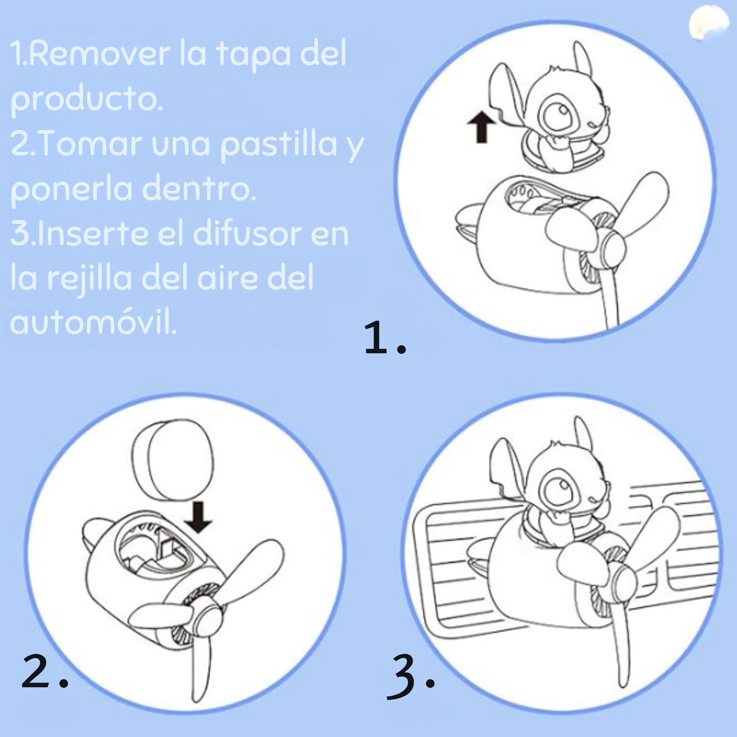 Difusor auto aromatizante Stitch